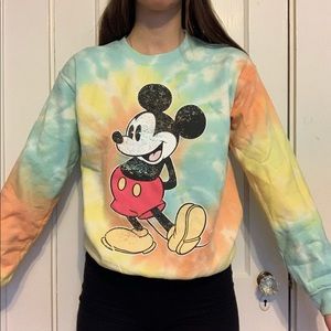 Brand new disney tie dye crew neck